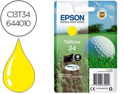 Ink-jet epson 34 workforce pro wf-3720 / wf-3720dwf / wf-3725dwf amarillo 300 paginas