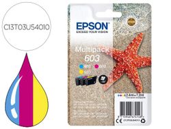 Ink-jet epson 603 xp-2100 / 2105 / 3100 / 4100 / wf-2810 / 2830 / 2835 / 2850 multipack 3 colores amarillo