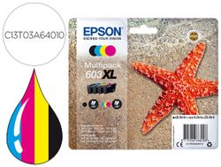 Ink-jet epson 603xl xp-2100 / 2105 / 3100 / 4100 / wf-2810 / 2830 / 2835 / 2850 multipack 4 colores negro