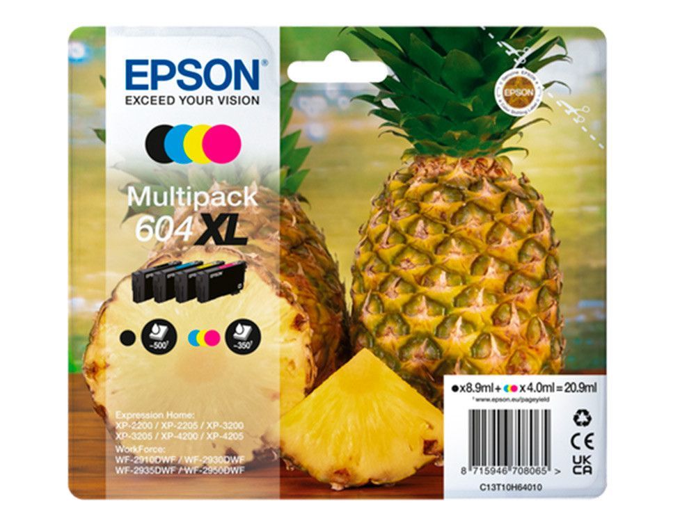Ink-jet epson 604xl expression home xp-2200 / 2205 / 3200 / 3205 / 4200 / 4205 / wf-2910 series pack de