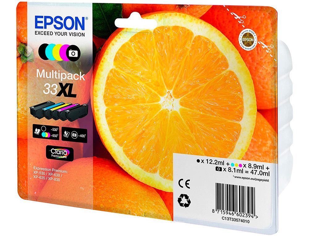Ink-jet epson expression premium t3357 33xl xp-530 / xp-630 / xp-640 / xp-830 / xp-900 multipack 5 colores