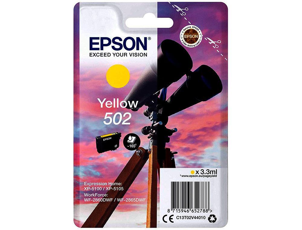 Ink-jet epson singlepack amarillo 502 ink