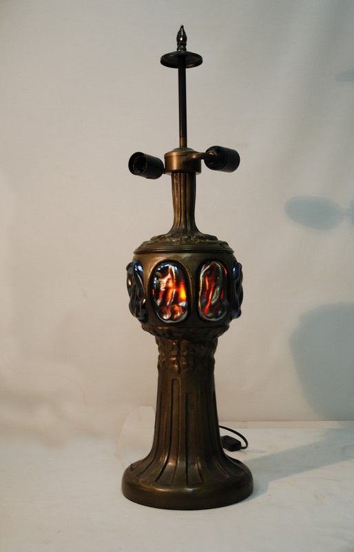 Instalación sobremesa con cristal y luz interior 2+1 luces E27  para pantalla diámetro 40cm