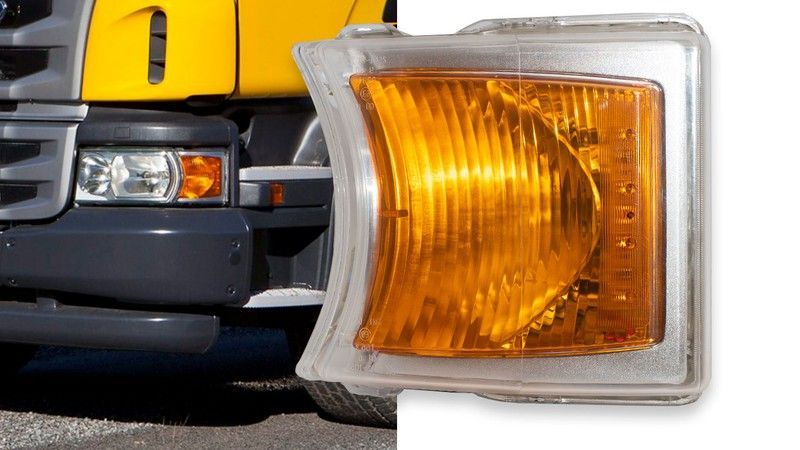 Intermitente delantero color ámbar Led & bombilla Scania Serie P-R-T