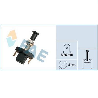 Interruptor Tirón, Negro, Con terminal 6,35m Ø 8Mm F65080 FAE