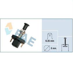 Interruptor Tirón, Negro, Con terminal 6,35m Ø 8Mm F65080 FAE