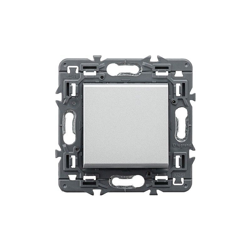 Interruptor  Valena Next 1P 10AX Aluminio  Legrand 741342