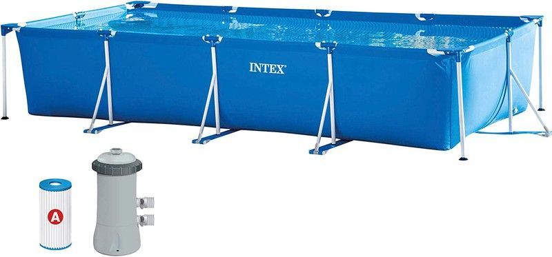 Intex 28274NP Piscina Desmontable Rectangular Small Frame 450 x 220 x 84 cm con depuradora