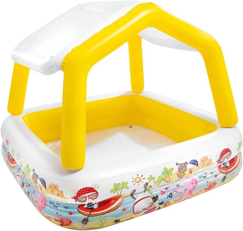 Intex 57470 Piscina Hinchable infantil con toldo 157 x 157 x 122