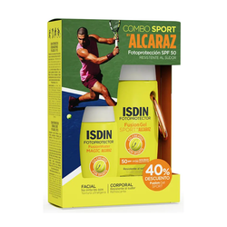 ISDIN Combo Sport by Alcaraz SPF50 – Protección solar rostro + cuerpo