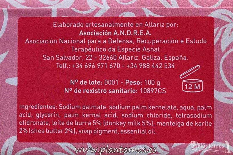 Jabón con leche de burra violeta