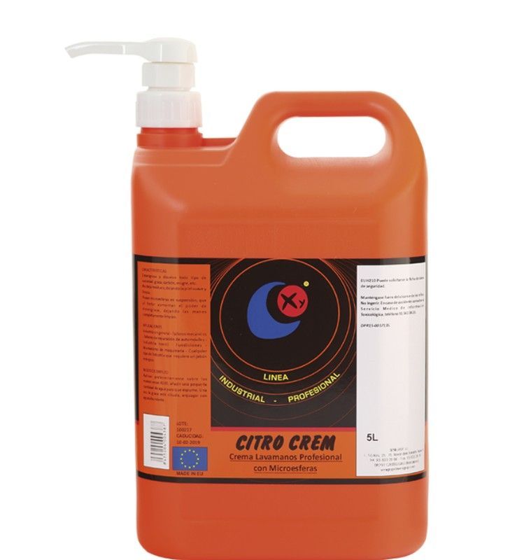 Jabon De Manos Crema Desengrasante Para Manos Muy Sucias Con Abrasivo Natural, Referencia Citro Crem