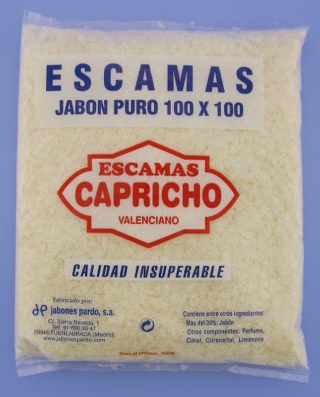 Jabon Escamas Puro 100% Bolsa 500 Gr