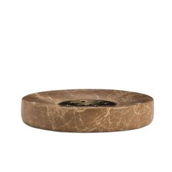 Jabonera de mármol en marrón, 11 x 11 x 2 cm | Brown Marble