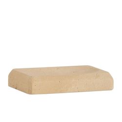 Jabonera de mármol travertino en beige, 13 x 9 x 2,5 cm | Travertino