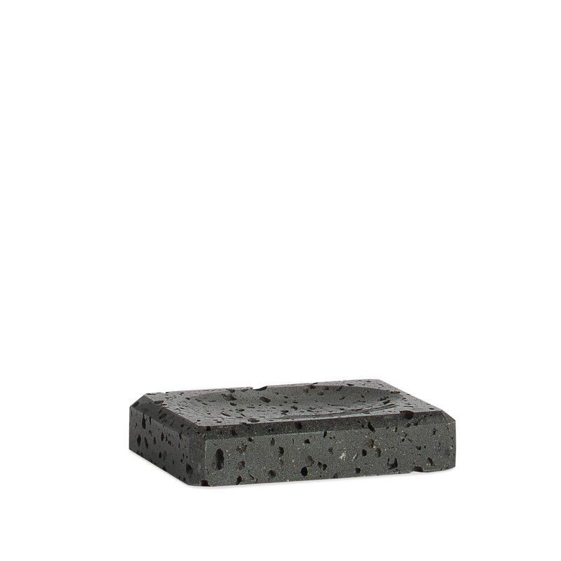 Jabonera de travertino gris, 13 x 9 x 2,5 cm | Travertino