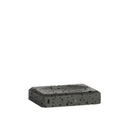 Jabonera de travertino gris, 13 x 9 x 2,5 cm | Travertino