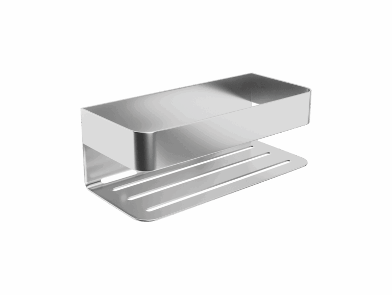Jabonera Frontal Mayura Cromo 9 cm x 25,6 cm x 11 cm Medimex