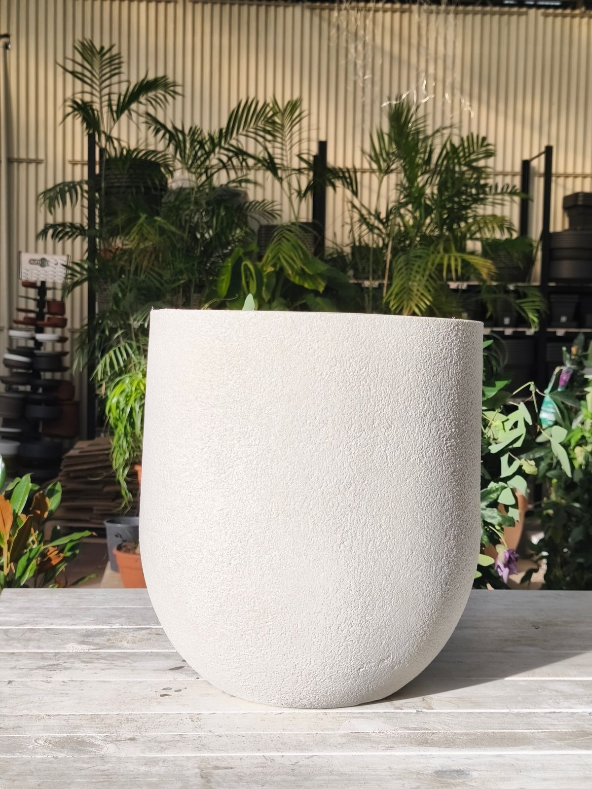 JAPI - Campana Rotacional Rustic 33x33x34cm Blanco Marfil