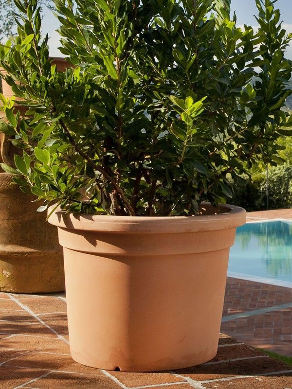 Jardinera cilindrica Liscia de resina