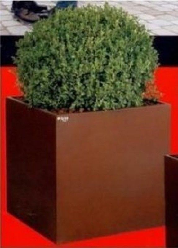 Jardinera corten cubo 80x80x80