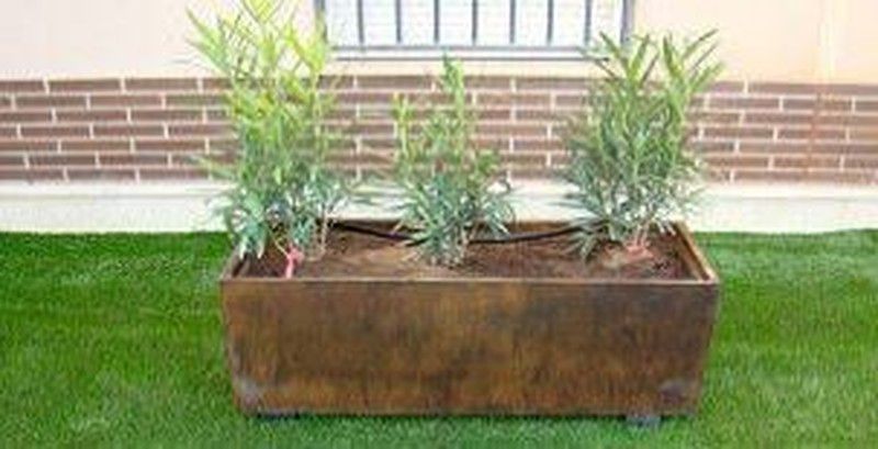 Jardinera rectangular de hormigon 80 ancho