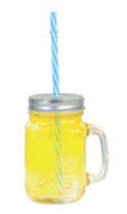 Jarra con pajita 9x13 cm