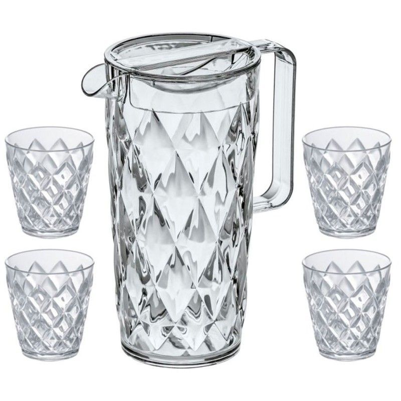 Jarra Crystal Pitcher+4 Vasos Koziol