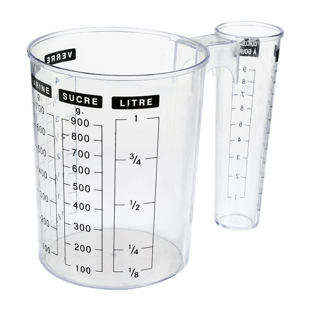 Jarra De Medicion Con Dos Depositos Diferentes 1L