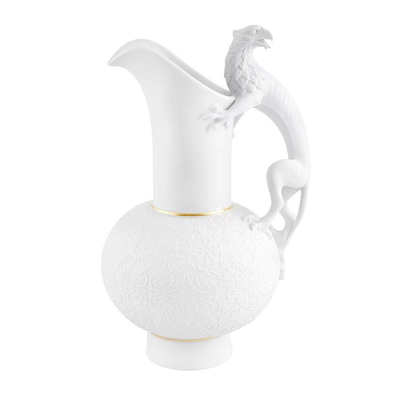 Jarra de porcelana en blanco, 19,2 x 16,3 x 31,3 cm | Gryphus