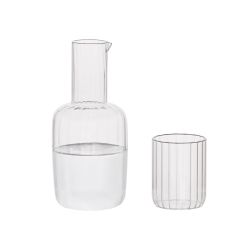 Jarra Vidrio Agua + Vaso, 800 Ml