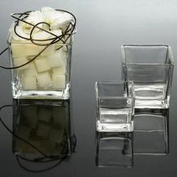 Jarrón Cristal Cuadrado