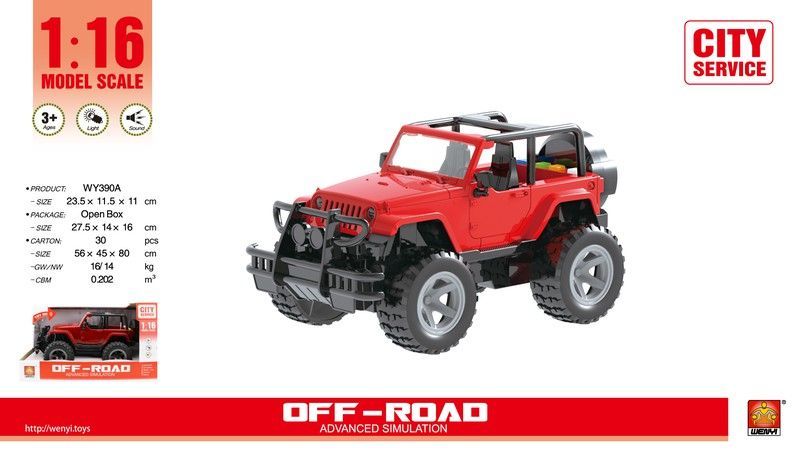 JEEP WRANGLER 1:16 LUZ SONIDO