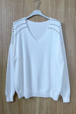 Jersey con tachuelas Berta blanco