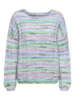 Jersey con trenzas jaspeado multicolor Only Cashmere Blue