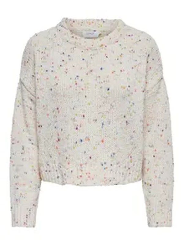 Jersey corto oversize jaspeado colores Only Cloud Dancer