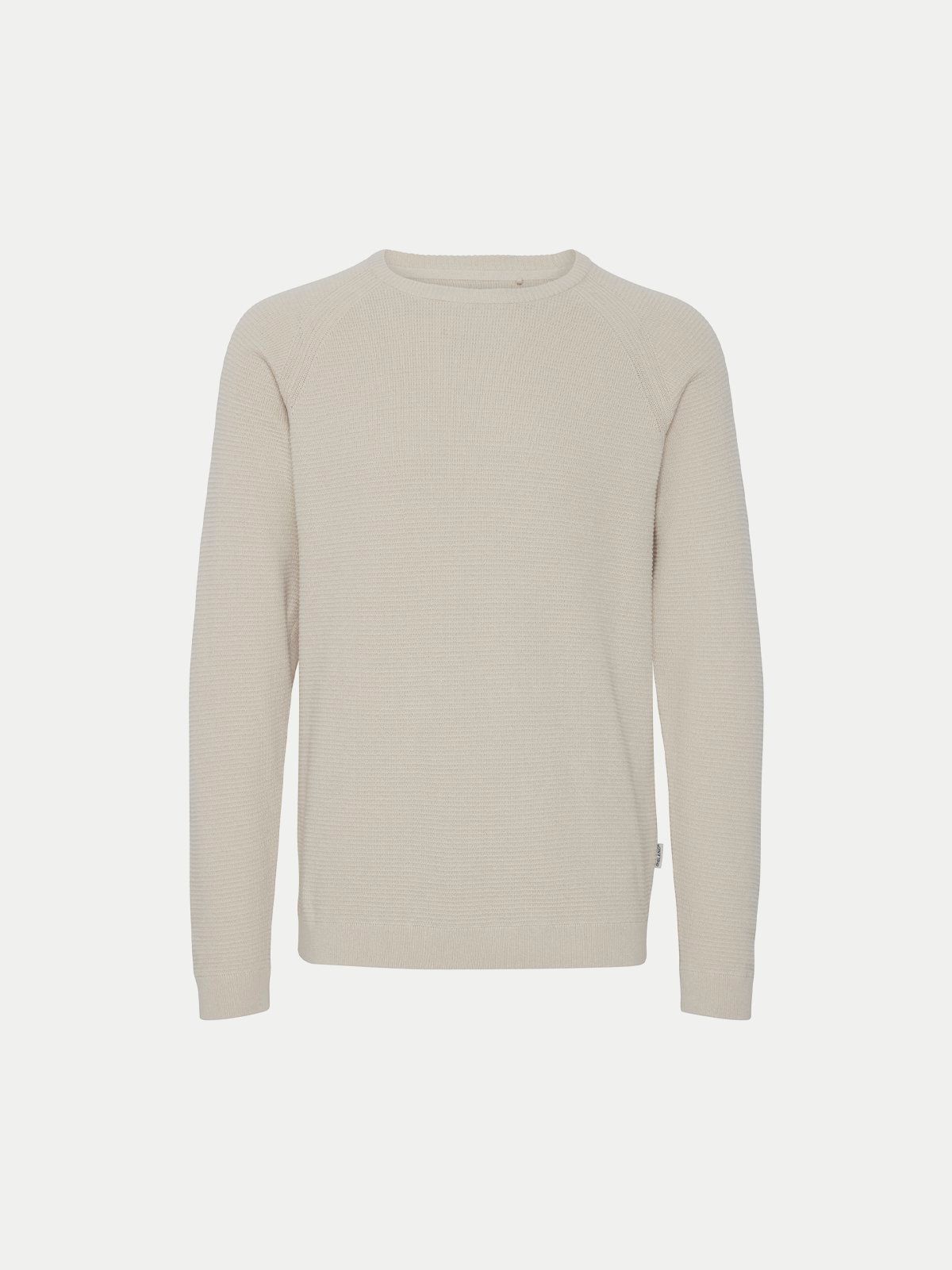 Jersey de cuello redondo micro rayas relieve Blend Of America Oyster Mushroom
