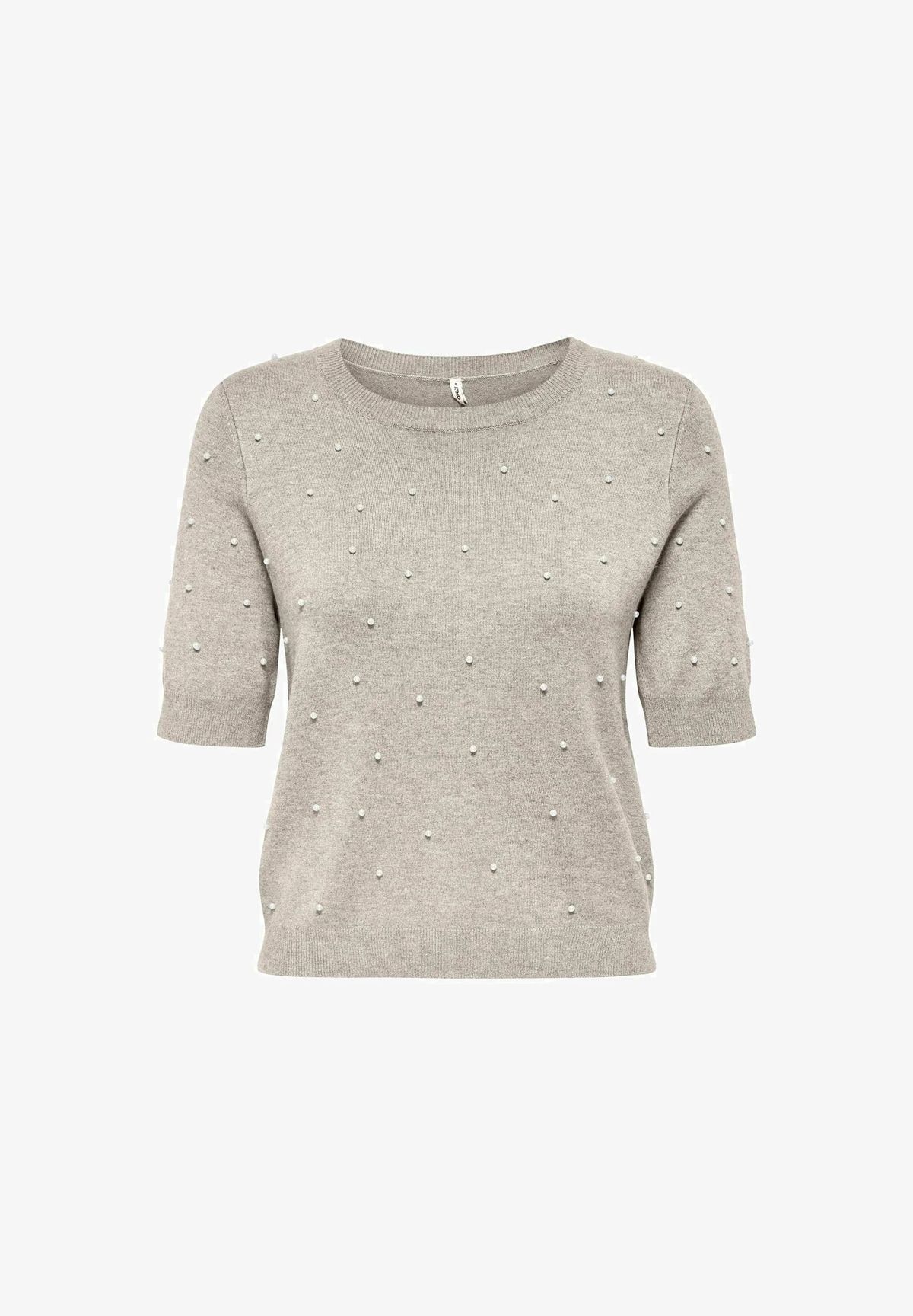 Jersey de cuello redondo perlas Only Pumice Stone