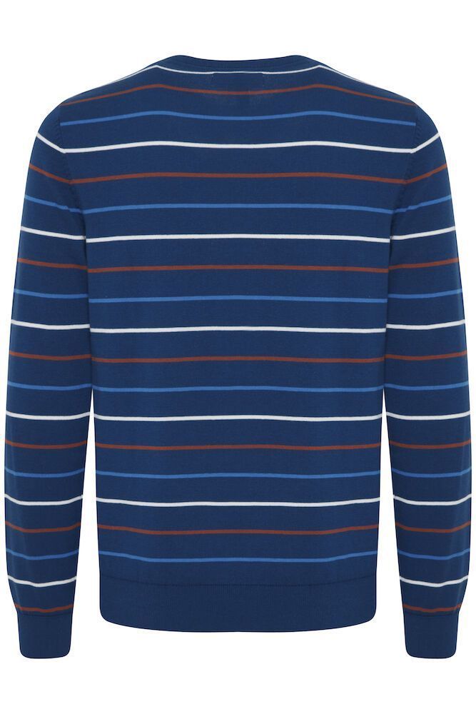 Jersey de cuello redondo rayas tricolor Blend Of America Navy Peony