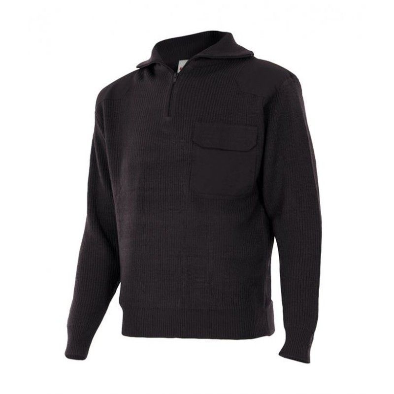 Jersey media cremallera y cuello alto