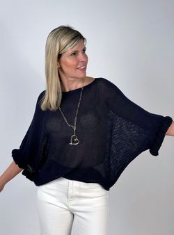 Jersey tres flores azul marino