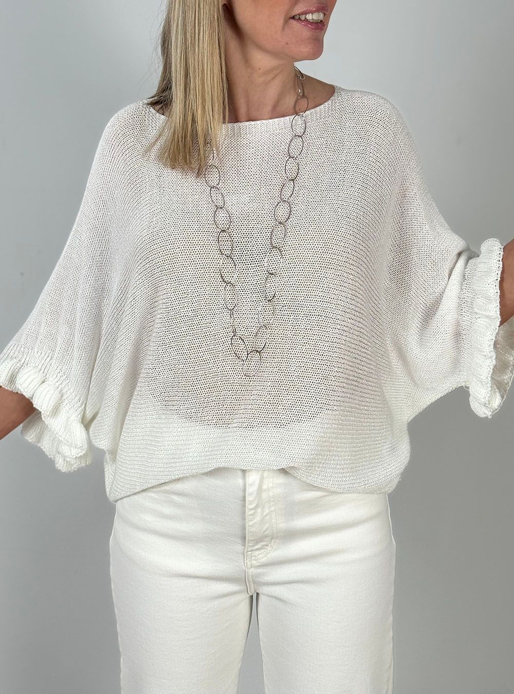 Jersey tres flores blanco