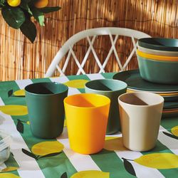 Jgo.24 Vasos Plastico 25Cl.Colores Surt.