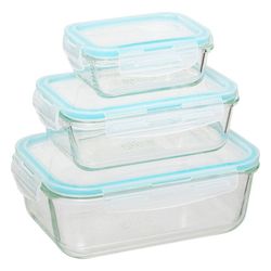 Jgo.3 Fiambreras Cristal.Rectang.Clipeat