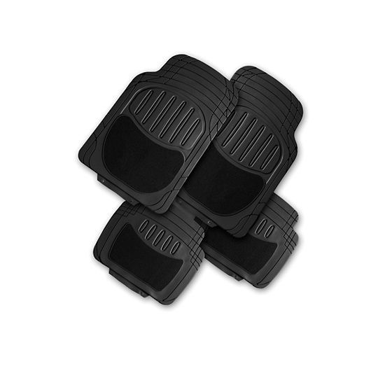 Jgo. 4 Alfomb. Pvc/Nbr - Velour Negro ALFPVC3 PCY