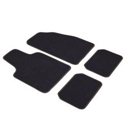 JGO.4  ALFOMBRAS MOQUETA "PRIVILEGE" NEGRA. RIBETE NEGRO