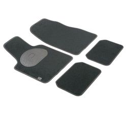 JGO. 4 ALFOMBRAS MOQUETA "SELECT" NEGRA TALONERA GOMA COLOR NEGRA