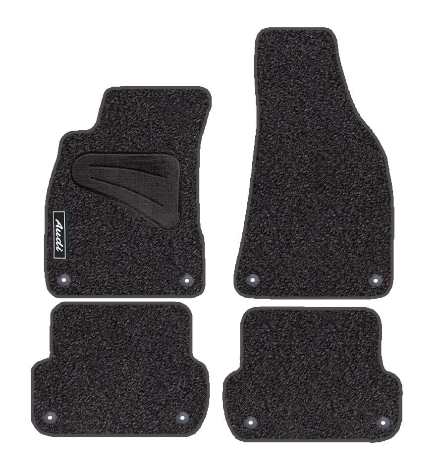 JGO. ALFOMBRAS DIAMOND JASPEADA MOD. AUDI A-4 (01-08) con fijación específica botón