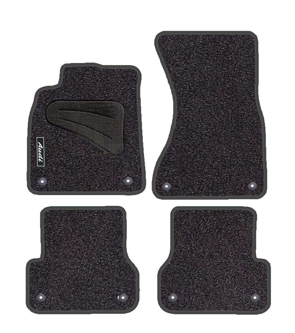 JGO. ALFOMBRAS DIAMOND JASPEADA MOD. AUDI A-6 (11-) con fijación específica botón -