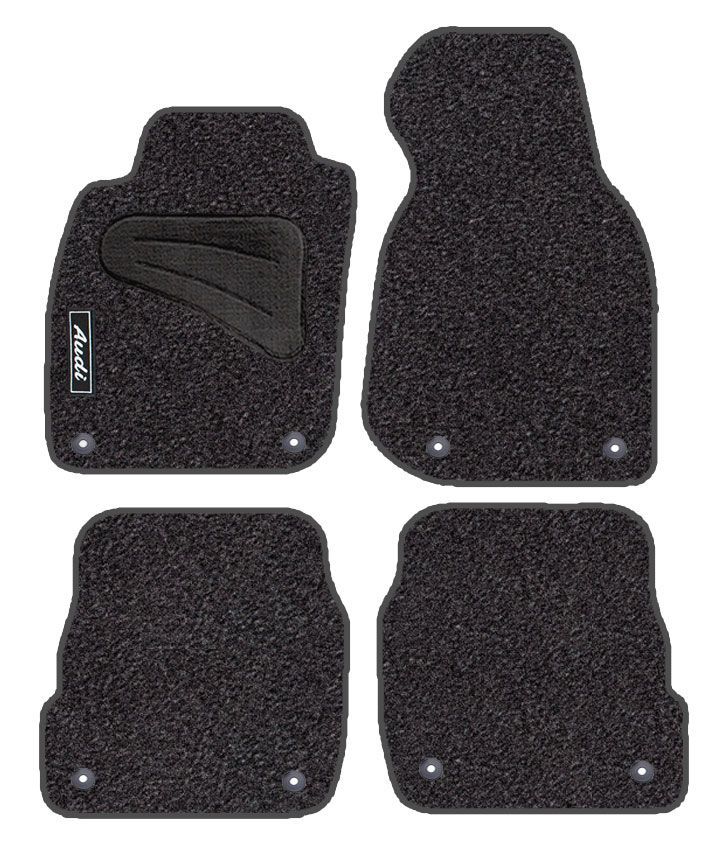 JGO. ALFOMBRAS DIAMOND JASPEADA MOD. AUDI A-6 (97-04) con fijación específica botón